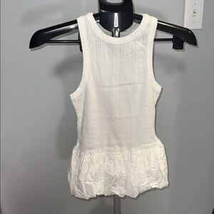 NWT Elodie Elegant White Sleeveless Top